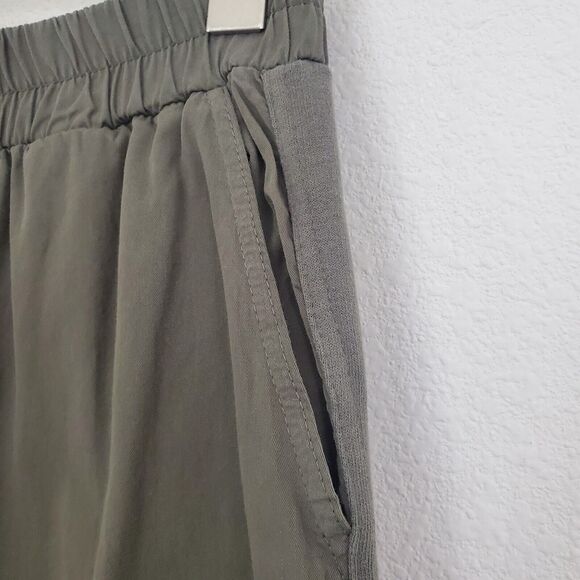 Zara Jogger Pants Small Green Comfy Woven Pull On Casual Lounge Athleisure - Picture 7 of 10